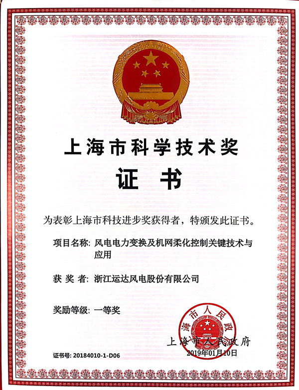 26.2018年度上海市科技前进一等奖（风电电力变换及机网柔化控制）.jpg